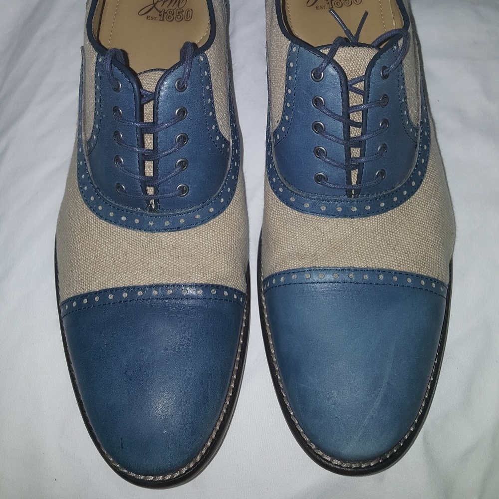Johnston and Murphy Two Toned Sheepskin Dress Shoe